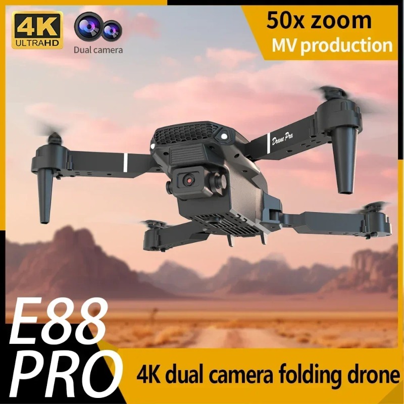 E88 Mini Drone 4K HD Camera Wi - Drone Kit Tricopter ulasan dan harga